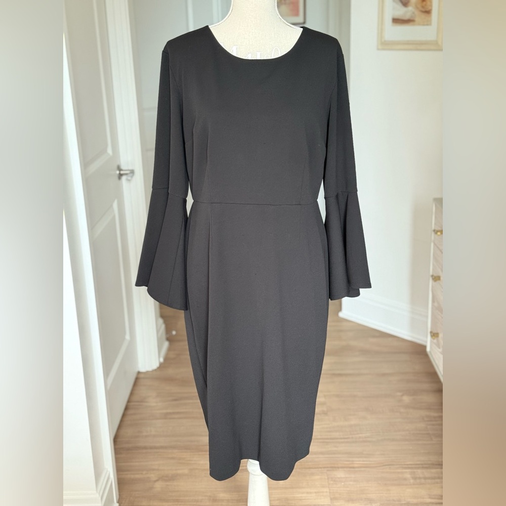 New York & Company Black Long Sleeve Dress